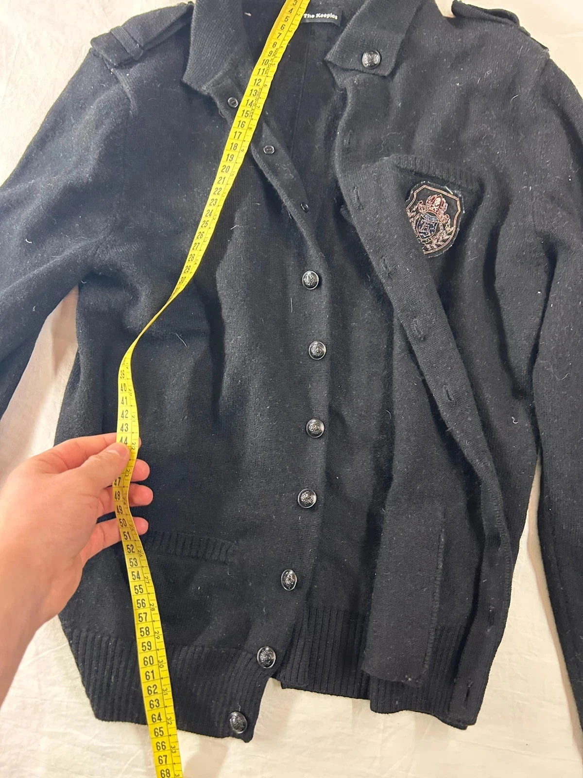 Jersey blazer cardigan negro The Kooples estilo vintage retro y2k – photo 9